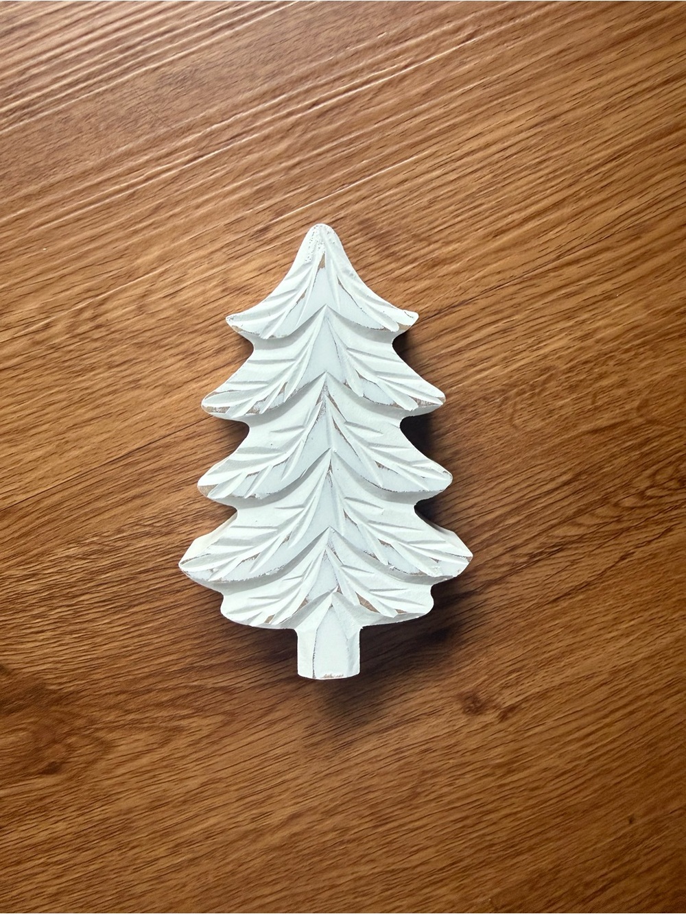 White Wooden Christmas Tree Holiday Decor